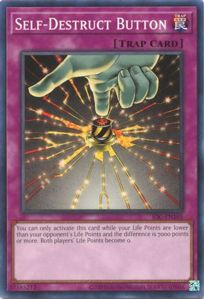 Self-Destruct Button (IOC-EN105) - Invasion of Chaos (25th Anniversary Edition) Unlimited - Premium Yugioh Single from Konami - Just $0.25! Shop now at Game Crave Tournament Store