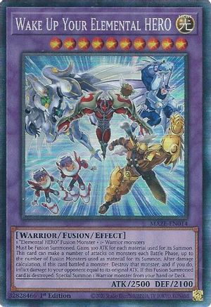 Wake Up Your Elemental HERO (CR) (MAZE-EN014) - Maze of Memories 1st Edition - Premium Yugioh Single from Konami - Just $9.86! Shop now at Game Crave Tournament Store