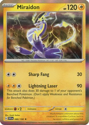 Miraidon 80 - SV01 Scarlet & Violet Base Set Reverse Holofoil
