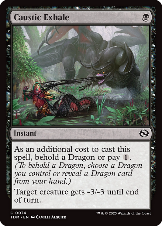 Caustic Exhale (TDM-074) - Tarkir: Dragonstorm Foil - Premium MTG Single from Wizards of the Coast - Just $0.08! Shop now at Game Crave Tournament Store