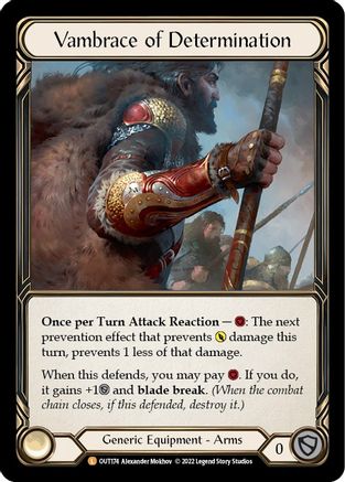 Vambrace of Determination (OUT174) - Outsiders Cold Foil