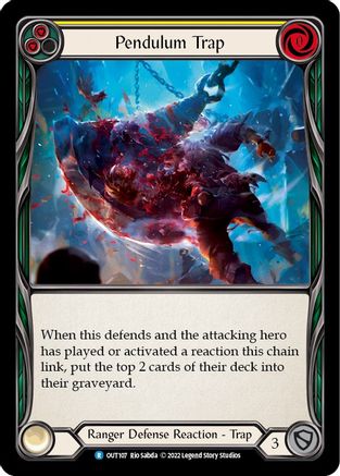 Pendulum Trap (Yellow) (OUT107) - Outsiders Rainbow Foil