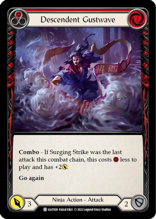 Descendent Gustwave (Red) (KAT008) - Blitz Deck: Outsiders - Katsu