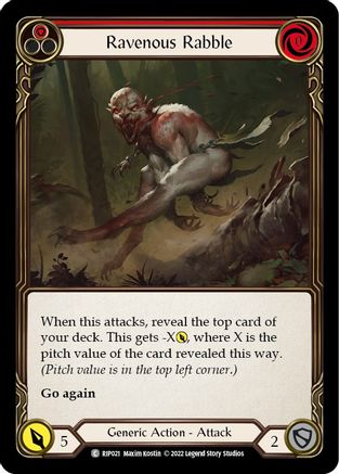 Ravenous Rabble (Red) (RIP021) - Blitz Deck: Outsiders - Riptide
