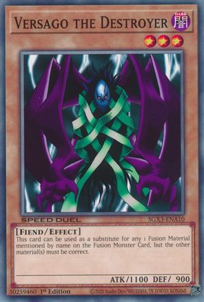 Versago the Destroyer (SGX3-ENA10) - Speed Duel GX: Duelists of Shadows 1st Edition - Premium Yugioh Single from Konami - Just $0.65! Shop now at Game Crave Tournament Store