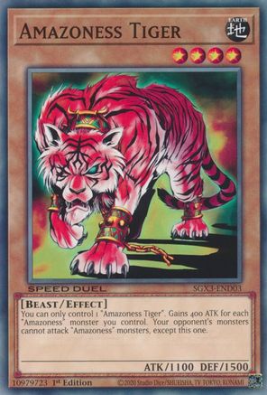 Amazoness Tiger (SGX3-END03) - Speed Duel GX: Duelists of Shadows 1st Edition - Premium Yugioh Single from Konami - Just $0.23! Shop now at Game Crave Tournament Store