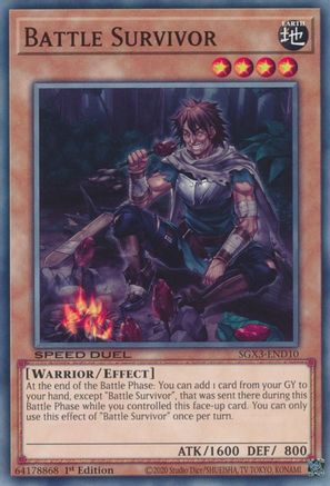 Battle Survivor (SGX3-END10) - Speed Duel GX: Duelists of Shadows 1st Edition - Premium Yugioh Single from Konami - Just $0.25! Shop now at Game Crave Tournament Store