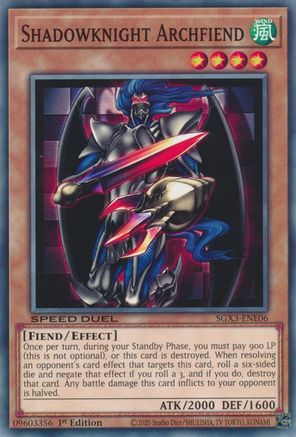 Shadowknight Archfiend (SGX3-ENE06) - Speed Duel GX: Duelists of Shadows 1st Edition - Premium Yugioh Single from Konami - Just $0.23! Shop now at Game Crave Tournament Store