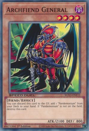 Archfiend General (SGX3-ENE12) - Speed Duel GX: Duelists of Shadows 1st Edition - Premium Yugioh Single from Konami - Just $0.23! Shop now at Game Crave Tournament Store