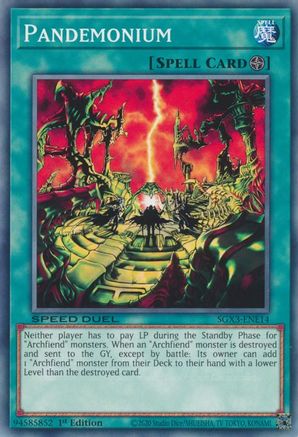 Pandemonium (SGX3-ENE14) - Speed Duel GX: Duelists of Shadows 1st Edition - Premium Yugioh Single from Konami - Just $0.25! Shop now at Game Crave Tournament Store
