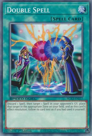 Double Spell (SGX3-ENE17) - Speed Duel GX: Duelists of Shadows 1st Edition - Premium Yugioh Single from Konami - Just $0.25! Shop now at Game Crave Tournament Store