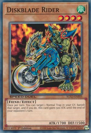 Diskblade Rider (SGX3-ENF05) - Speed Duel GX: Duelists of Shadows 1st Edition - Premium Yugioh Single from Konami - Just $0.24! Shop now at Game Crave Tournament Store