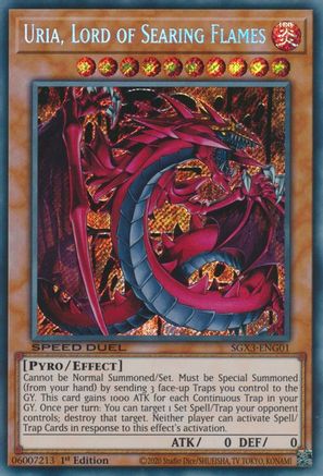 Uria, Lord of Searing Flames (SGX3-ENG01) - Speed Duel GX: Duelists of Shadows 1st Edition - Premium Yugioh Single from Konami - Just $0.34! Shop now at Game Crave Tournament Store