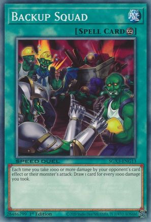 Backup Squad (SGX3-ENG13) - Speed Duel GX: Duelists of Shadows 1st Edition - Premium Yugioh Single from Konami - Just $0.25! Shop now at Game Crave Tournament Store