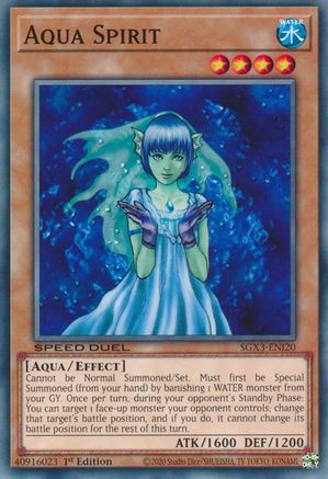 Aqua Spirit (SGX3-ENI20) - Speed Duel GX: Duelists of Shadows 1st Edition - Premium Yugioh Single from Konami - Just $0.24! Shop now at Game Crave Tournament Store