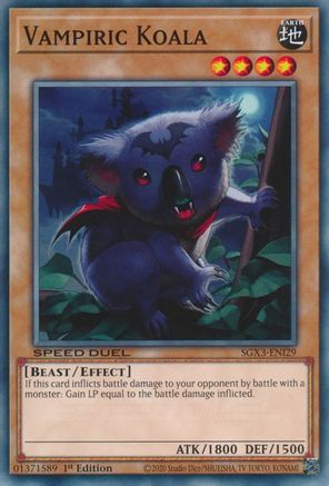 Vampiric Koala (SGX3-ENI29) - Speed Duel GX: Duelists of Shadows 1st Edition - Premium Yugioh Single from Konami - Just $0.25! Shop now at Game Crave Tournament Store