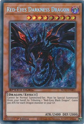 Red-Eyes Darkness Dragon (Secret Rare) (SGX3-ENB01) - Speed Duel GX: Duelists of Shadows 1st Edition - Premium Yugioh Single from Konami - Just $4! Shop now at Game Crave Tournament Store