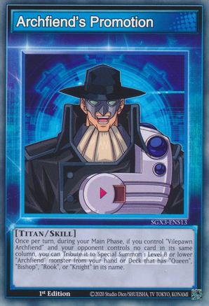Archfiend's Promotion (SGX3-ENS13) - Speed Duel GX: Duelists of Shadows 1st Edition - Premium Yugioh Single from Konami - Just $0.23! Shop now at Game Crave Tournament Store