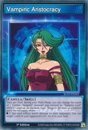 Vampiric Aristocracy (SGX3-ENS03) - Speed Duel GX: Duelists of Shadows 1st Edition - Premium Yugioh Single from Konami - Just $0.24! Shop now at Game Crave Tournament Store