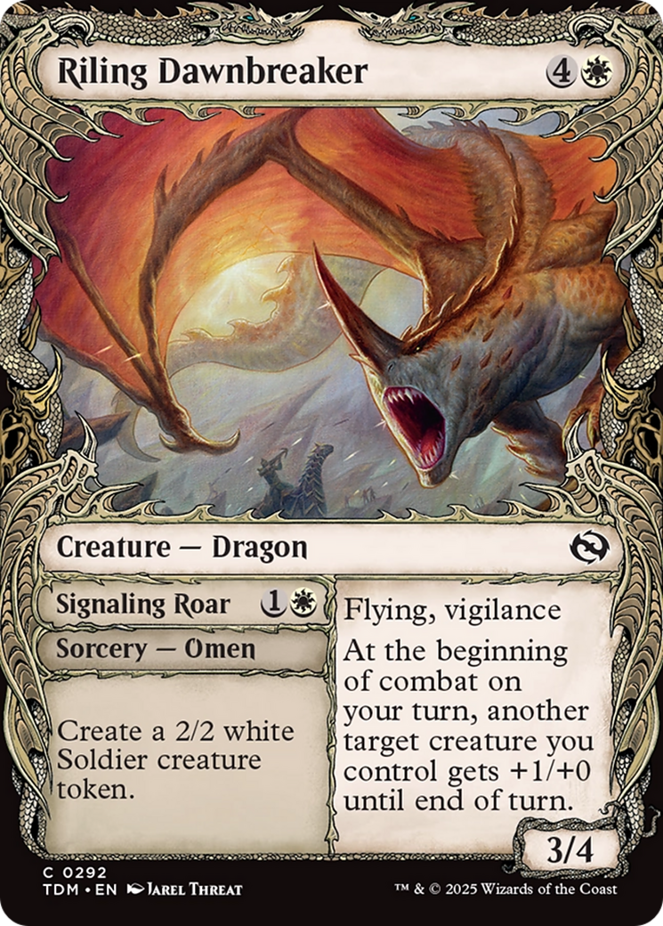 Riling Dawnbreaker (Showcase) (TDM-292) - Tarkir: Dragonstorm Foil - Premium MTG Single from Wizards of the Coast - Just $0.08! Shop now at Game Crave Tournament Store