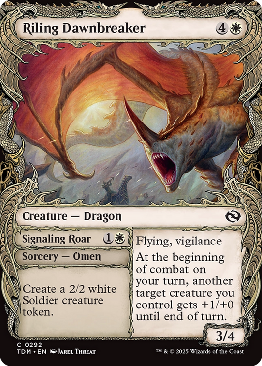 Riling Dawnbreaker (Showcase) (TDM-292) - Tarkir: Dragonstorm Foil - Premium MTG Single from Wizards of the Coast - Just $0.08! Shop now at Game Crave Tournament Store