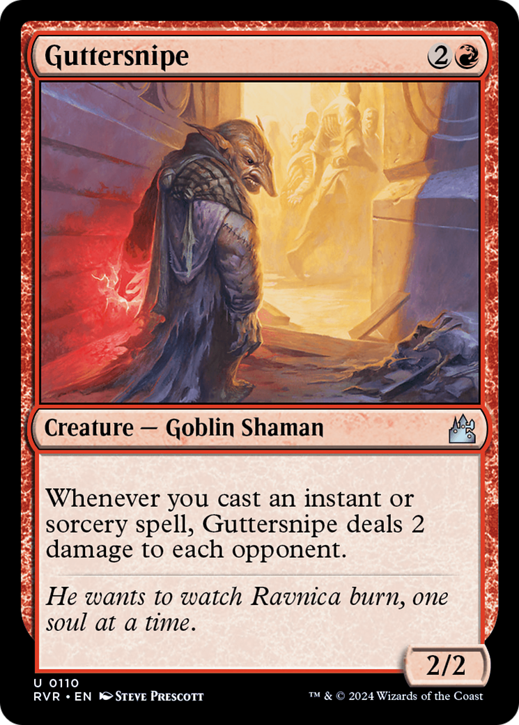 Guttersnipe (RVR-110) - Ravnica Remastered Foil - Premium MTG Single from Wizards of the Coast - Just $0.25! Shop now at Game Crave Tournament Store