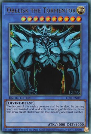 Obelisk the Tormentor (25th Anniversary Edition) (LC01-EN001) - Legendary Collection: 25th Anniversary Edition Limited - Premium Yugioh Single from Konami - Just $0.65! Shop now at Game Crave Tournament Store