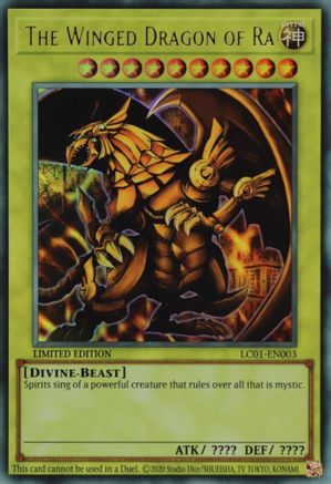 The Winged Dragon of Ra (25th Anniversary Edition) (LC01-EN003) - Legendary Collection: 25th Anniversary Edition Limited - Premium Yugioh Single from Konami - Just $0.66! Shop now at Game Crave Tournament Store
