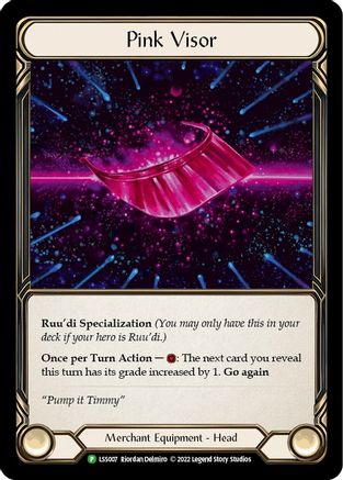 Pink Visor (LSS007) - Flesh and Blood: Promo Cards Cold Foil