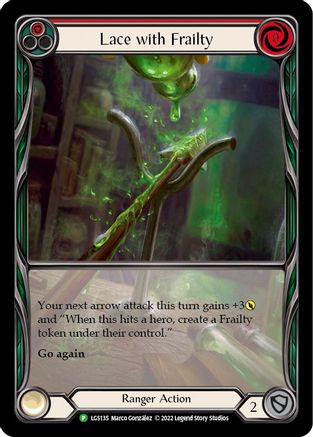Lace with Frailty (Red) (LGS135) - Flesh and Blood: Promo Cards Rainbow Foil