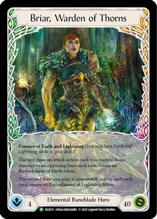 Briar // Briar, Warden of Thorns (XXX011/XXX012) - Flesh and Blood: Promo Cards