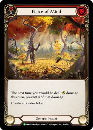 Peace of Mind - FAB131 (FAB131) - Flesh and Blood: Promo Cards Rainbow Foil