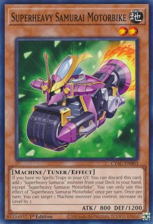 Superheavy Samurai Motorbike (CYAC-EN003) - Cyberstorm Access 1st Edition - Premium Yugioh Single from Konami - Just $0.25! Shop now at Game Crave Tournament Store