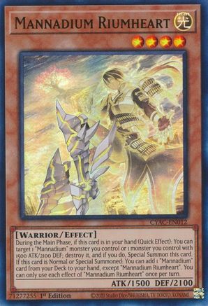 Mannadium Riumheart (CYAC-EN012) - Cyberstorm Access 1st Edition - Premium Yugioh Single from Konami - Just $0.51! Shop now at Game Crave Tournament Store