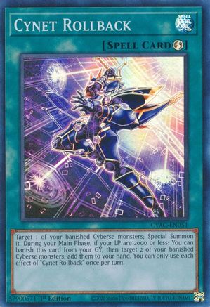 Cynet Rollback (CYAC-EN051) - Cyberstorm Access 1st Edition - Premium Yugioh Single from Konami - Just $0.25! Shop now at Game Crave Tournament Store