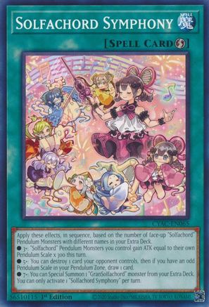 Solfachord Symphony (CYAC-EN065) - Cyberstorm Access 1st Edition - Premium Yugioh Single from Konami - Just $0.25! Shop now at Game Crave Tournament Store
