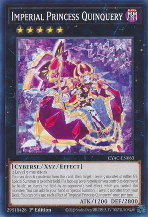 Imperial Princess Quinquery (CYAC-EN083) - Cyberstorm Access 1st Edition - Premium Yugioh Single from Konami - Just $0.25! Shop now at Game Crave Tournament Store