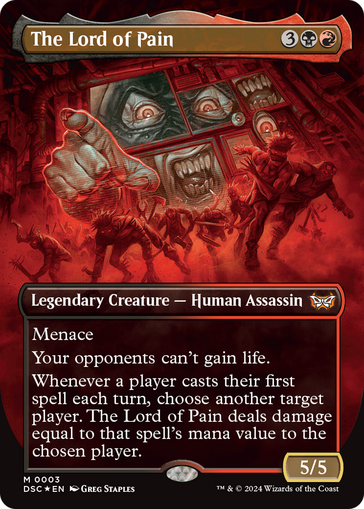 The Lord of Pain (DSC-003) - Duskmourn: House of Horror Commander (Borderless) Foil - Premium MTG Single from Wizards of the Coast - Just $5.44! Shop now at Game Crave Tournament Store
