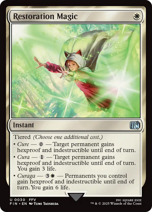 Restoration Magic (FIN-030) - FINAL FANTASY Foil - Premium MTG Single from Wizards of the Coast - Just $0.59! Shop now at Game Crave Tournament Store