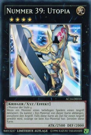 Number 39: Utopia (German) - "Nummer 39: Utopia" (AC14-DE010) - Advent Calendar 2014 (Adventskalender ZEXAL-Edition) - Premium Yugioh Single from Konami - Just $4.79! Shop now at Game Crave Tournament Store