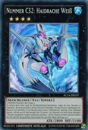 Number C32: Shark Drake Veiss (German) - "Nummer C32: Haidrache Weiß" (AC14-DE019) - Advent Calendar 2014 (Adventskalender ZEXAL-Edition) Limited - Premium Yugioh Single from Konami - Just $3.70! Shop now at Game Crave Tournament Store