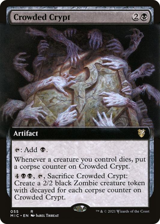 Crowded Crypt (MIC-055) - Midnight Hunt Commander: (Extended Art) - Premium MTG Single from Wizards of the Coast - Just $0.64! Shop now at Game Crave Tournament Store