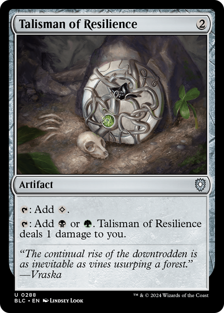 Talisman of Resilience (BLC-288) - Bloomburrow Commander - Premium MTG Single from Wizards of the Coast - Just $0.26! Shop now at Game Crave Tournament Store