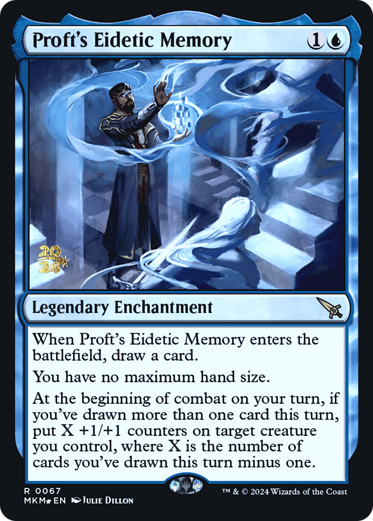 Proft's Eidetic Memory (PMKM-67S) - Murders at Karlov Manor Promos Foil - Premium MTG Single from Wizards of the Coast - Just $4.21! Shop now at Game Crave Tournament Store