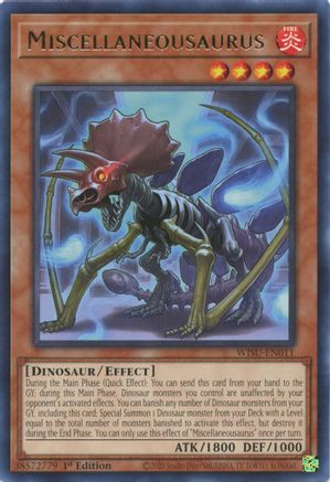 Miscellaneousaurus (WISU-EN011) - Wild Survivors 1st Edition - Premium Yugioh Single from Konami - Just $0.25! Shop now at Game Crave Tournament Store