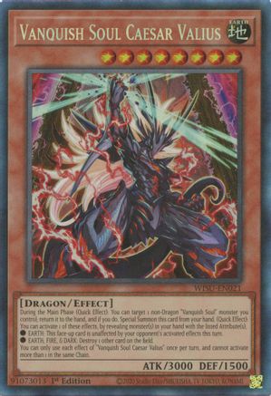 Vanquish Soul Caesar Valius (CR) (WISU-EN021) - Wild Survivors 1st Edition - Premium Yugioh Single from Konami - Just $33.76! Shop now at Game Crave Tournament Store