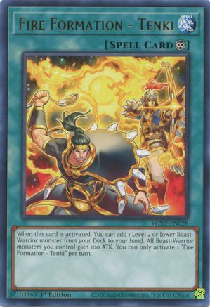 Fire Formation - Tenki (WISU-EN028) - Wild Survivors 1st Edition - Premium Yugioh Single from Konami - Just $0.25! Shop now at Game Crave Tournament Store