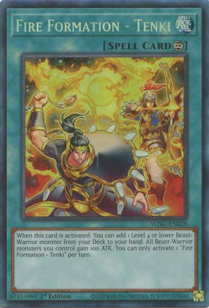 Fire Formation - Tenki (CR) (WISU-EN028) - Wild Survivors 1st Edition - Premium Yugioh Single from Konami - Just $7.54! Shop now at Game Crave Tournament Store
