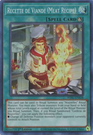 Recette de Viande (Meat Recipe) (WISU-EN038) - Wild Survivors 1st Edition - Premium Yugioh Single from Konami - Just $0.25! Shop now at Game Crave Tournament Store