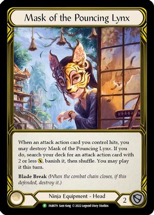 Mask of the Pouncing Lynx - FAB079 (FAB079) - Flesh and Blood: Promo Cards
